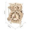 Robotime Rokr Creative DIY Toys 3D Owl Wooden Clock Building Block Kits For Children Christmas Gifts Home Decoration LK503 - The Peppermint Room