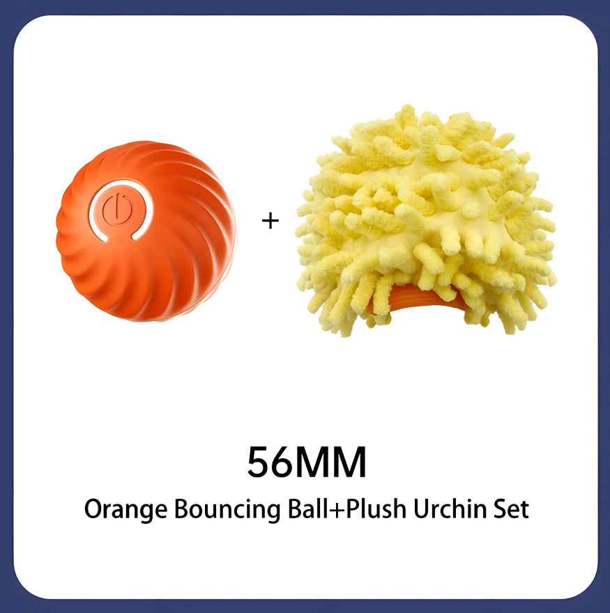 Interactive Bouncing Ball For Dogs,Automatic Smart Toy, Self-moving Rotating Stimulating Pet Entertainment, Noise-Reducing Urchin Cover,USB Rechargeable Dog Toy, Dog Electric Interactive Toy - The Peppermint Room