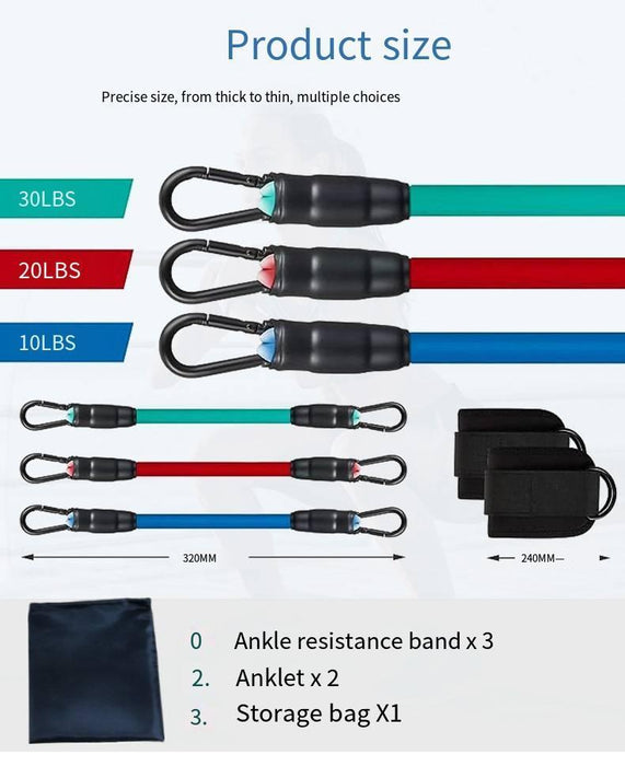 Ankle Resistance Band With Straps Women's Home Hip Ankle Exercise Fitness Equipment - The Peppermint Room