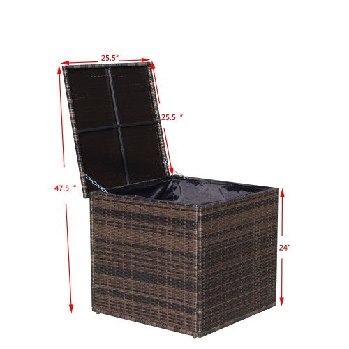 Wicker Patio Furniture Storage Box - The Peppermint Room