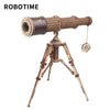 3D wooden puzzle game telescope model kit for children and adults assembly toy