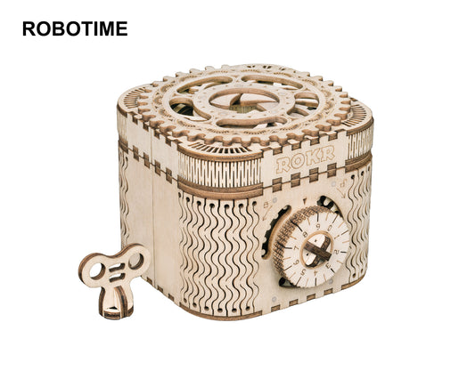 Robotime Rokr 123Pcs Treasure Box Creative 3D Wooden Puzzle Game Assembly Toys Chris Gift For Children Adults Teens Dropshipping - The Peppermint Room