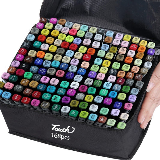 168 Colors Dual Tip Art Markers Color Pens Drawing Watercolour Kids &  Gift - The Peppermint Room