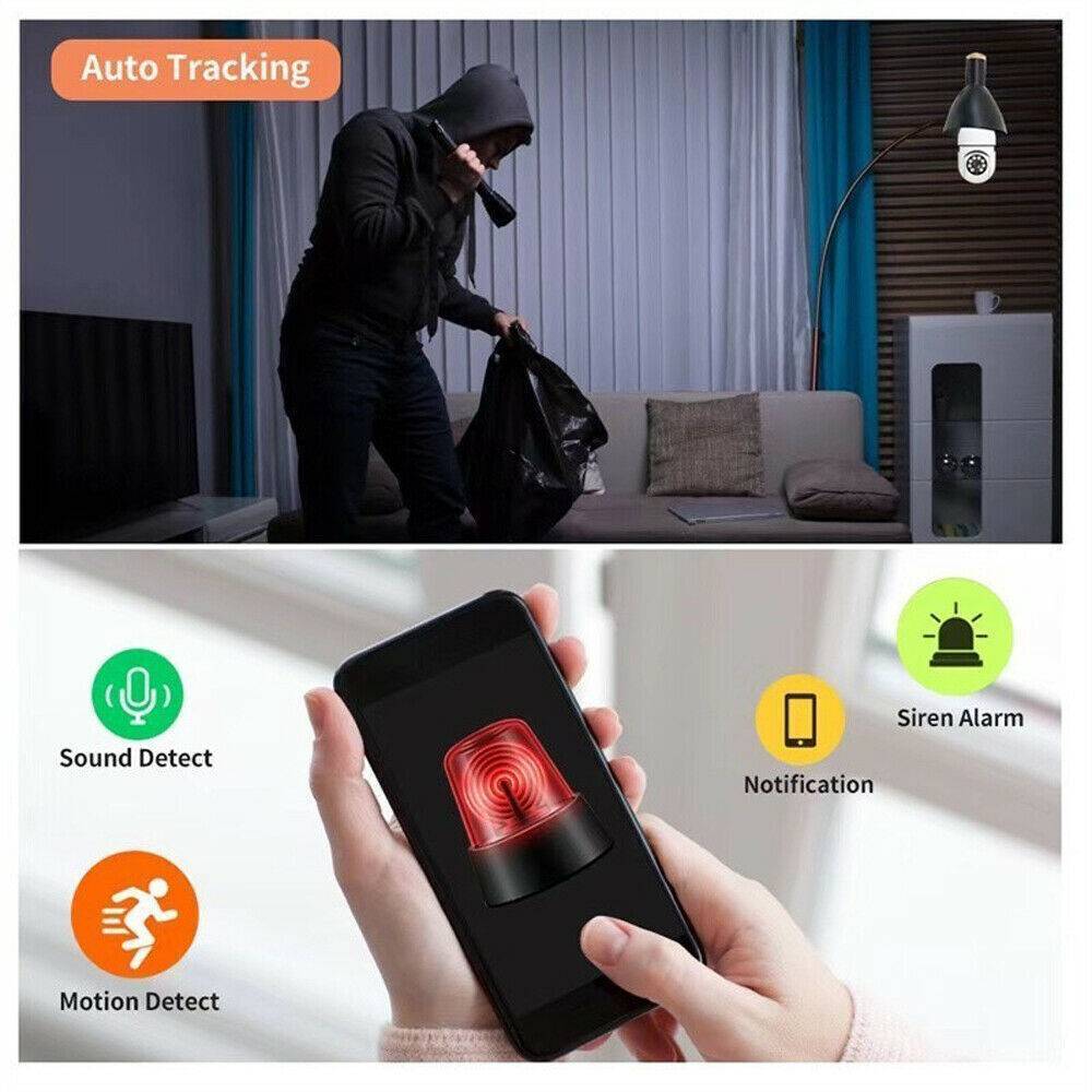 IR E27 Light Bulb Camera 1080P HD Wireless Wifi Smart Home Security Camera - The Peppermint Room