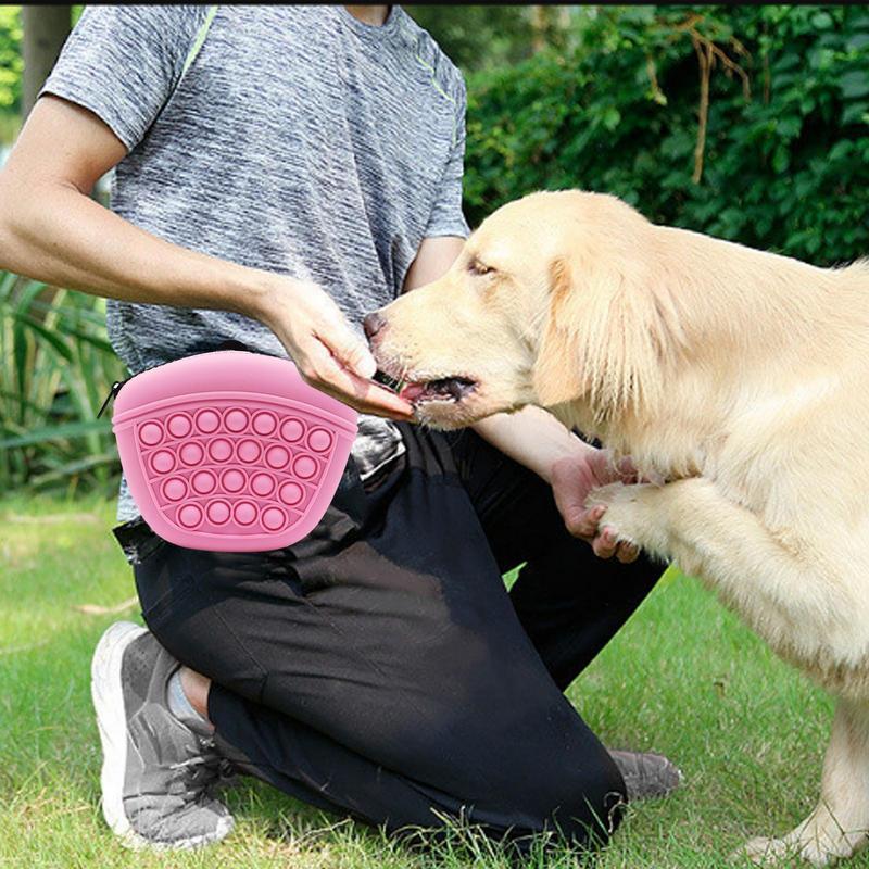 Bag Silicone Feed Dogs Treat Pouch Pet Training Bag Bundle Pocket Waist Pack Pet Portable Dog Training Waist Bag Treat Snack Bait Dogs Soft Washable Outdoor Feed Storage Pouch Food Reward Silica Bags - The Peppermint Room