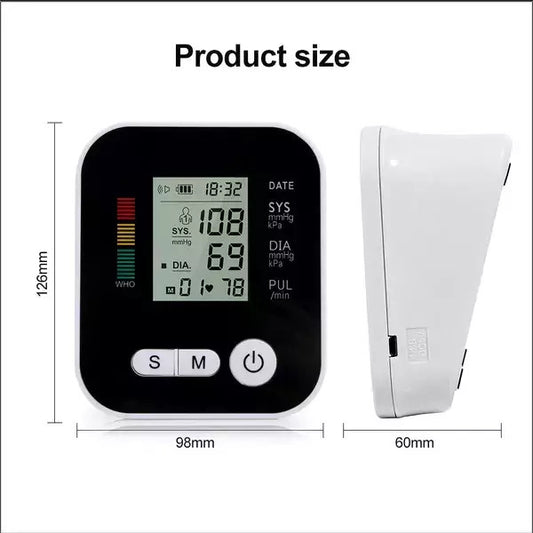 2025 Digital Automatic Blood Pressure Monitor Upper Arm BP Machine Heart Rate-UK - The Peppermint Room