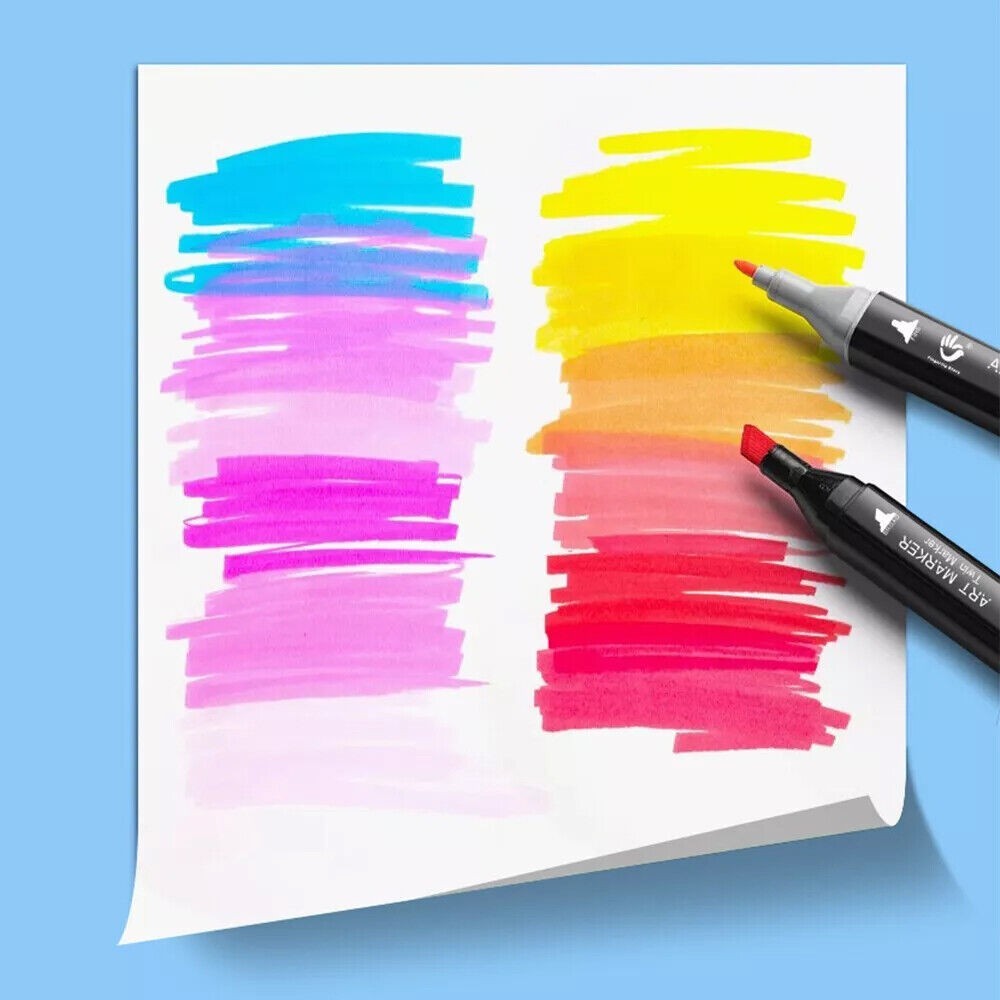 168 Colors Dual Tip Art Markers Color Pens Drawing Watercolour Kids &  Gift - The Peppermint Room