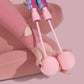 pink adjustable cordless weighted jump rope balls for fitness workout