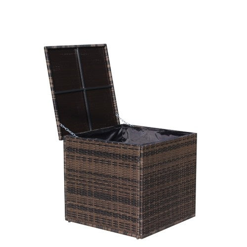 Wicker Patio Furniture Storage Box - The Peppermint Room