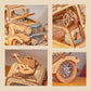 Robotime Rolife vintage car 3D wooden puzzle model close-up details for children kids toy