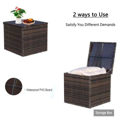 Wicker Patio Furniture Storage Box - The Peppermint Room