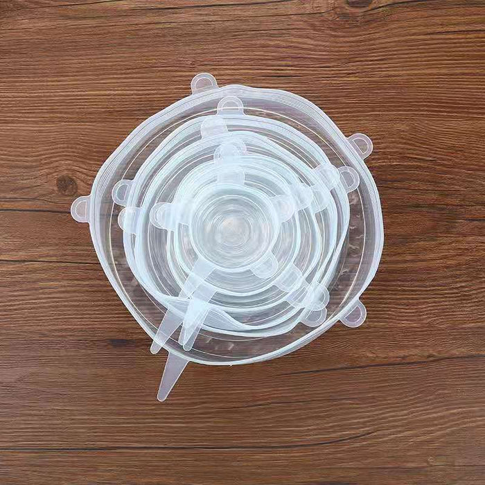 6pcs Silicone Stretch Lids – Reusable Food Covers