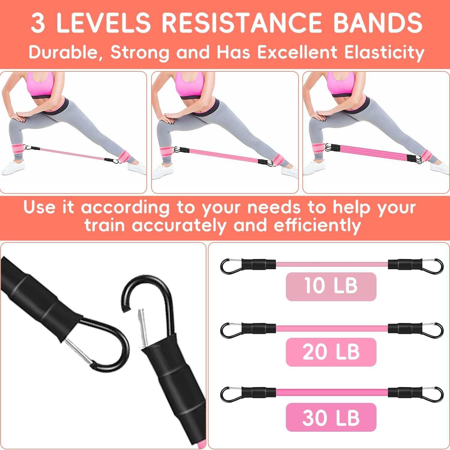 Ankle Resistance Bands With Straps Women's Home Hip Ankle Exercise Fitness Equipment - The Peppermint Room