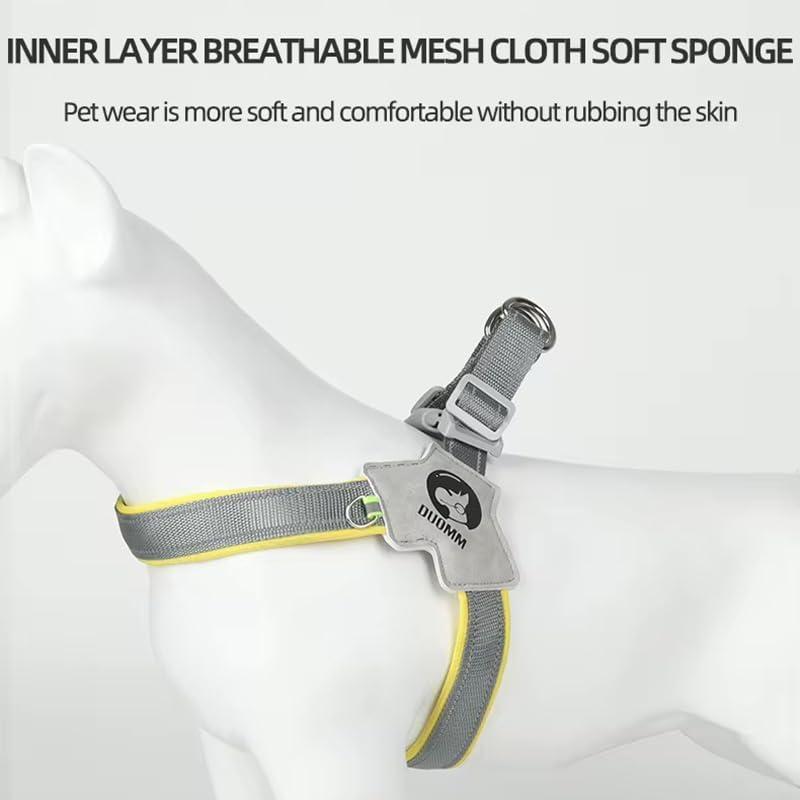 Pet Dog Cat Harness, Pet Harness With LeashSet, Adjustable Puppy Harness ComfortableReflective Easy Control Dog With Leather Leash,.No-Pull No Choke Pet Harness For TrainingWalking - The Peppermint Room