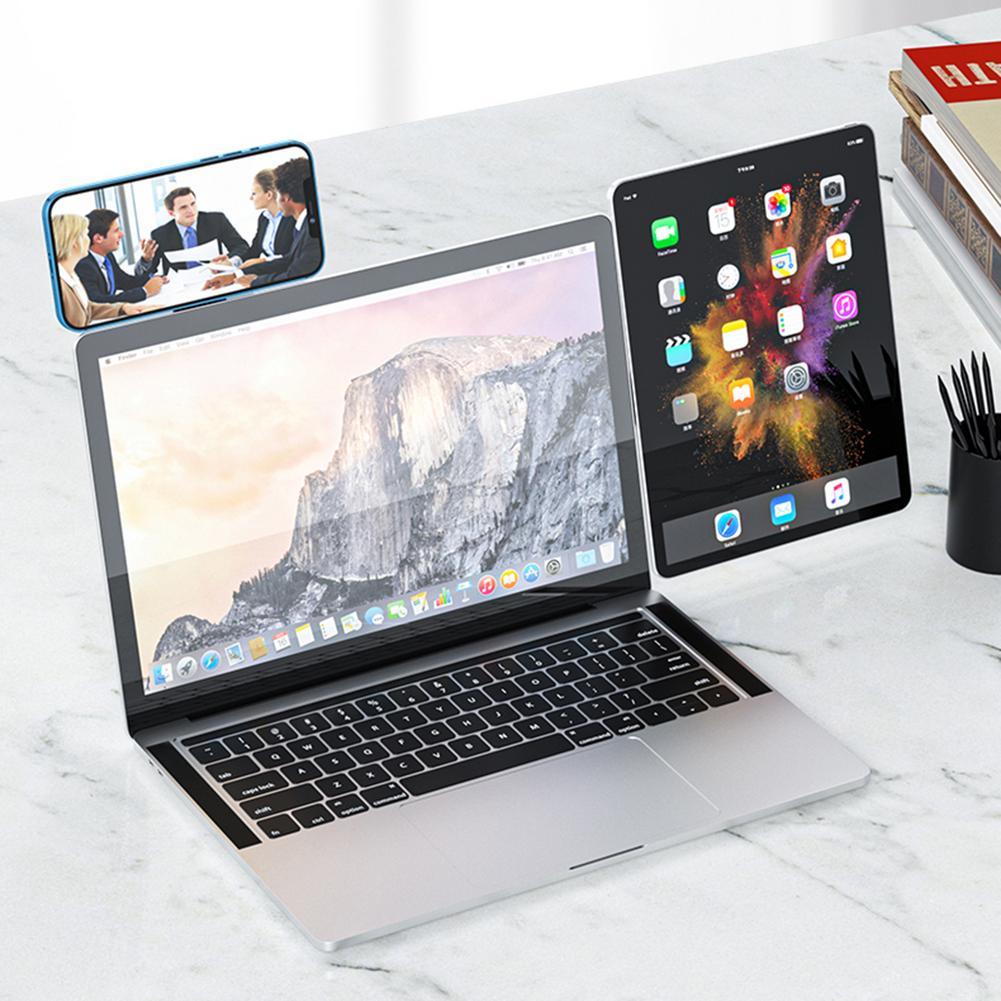 Laptop Phone Holder, Adjustable Laptop Side Mount Clip, Magnetic Laptop Monitor Mount, Computer Laptop Cellphone Stand Foldable Aluminum Expansion Bracket Tablet Clip - The Peppermint Room
