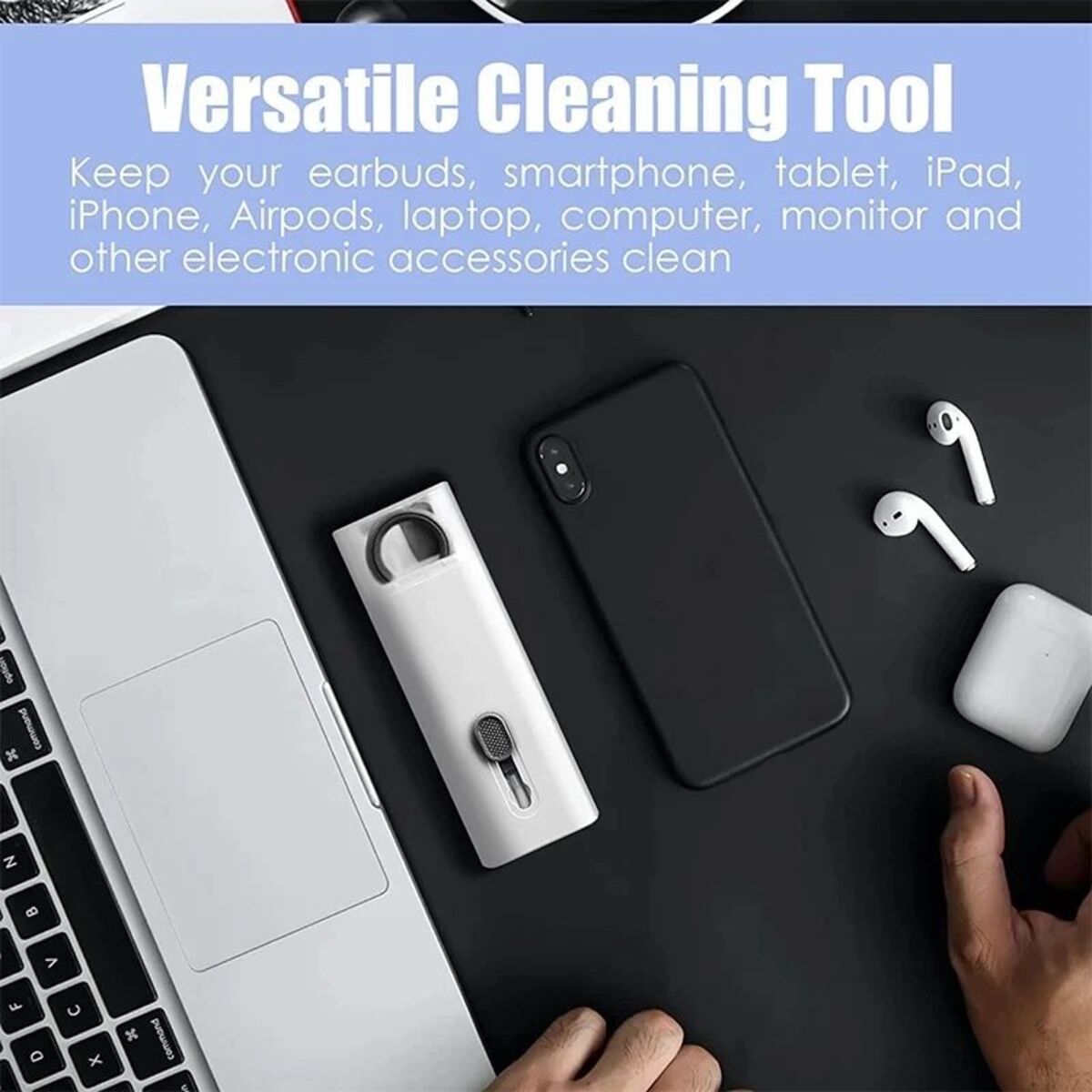 7 In 1 Computer Keyboard Cleaner Brush Kit Earphone Cleaning Pen For Headset Keyboard Cleaning Tools Cleaner Keycap Puller Kit - The Peppermint Room