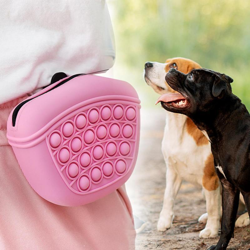 Bag Silicone Feed Dogs Treat Pouch Pet Training Bag Bundle Pocket Waist Pack Pet Portable Dog Training Waist Bag Treat Snack Bait Dogs Soft Washable Outdoor Feed Storage Pouch Food Reward Silica Bags - The Peppermint Room