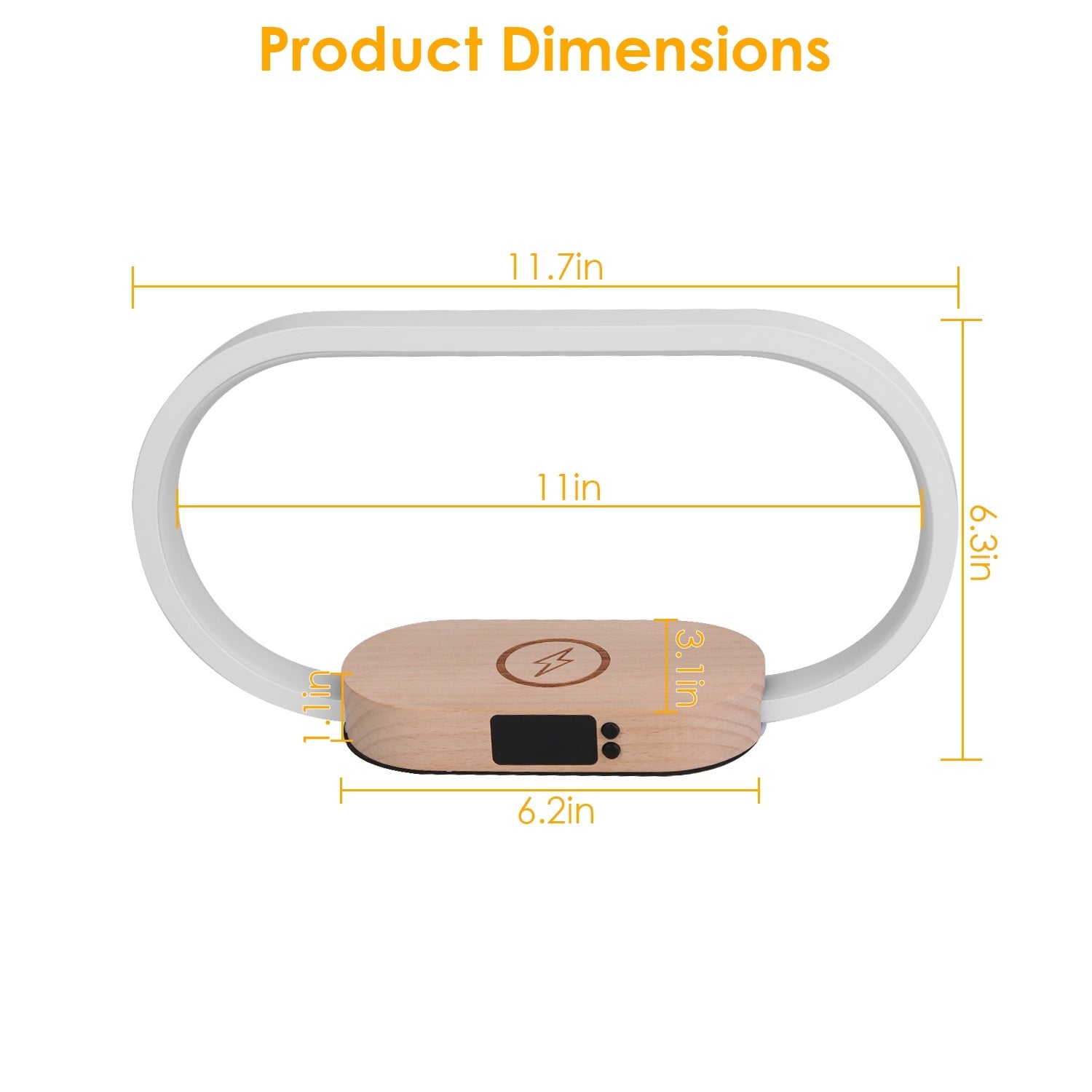 1 Set Bedside Table Lamp Touch Control Lamp With Clock Wireless Charging LED Desk Lamp Dimmable Nightstand Reading Lamp - The Peppermint Room
