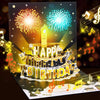 Light Music  Up Card Gift Cake Happy Birthday Card With Envelope - The Peppermint Room