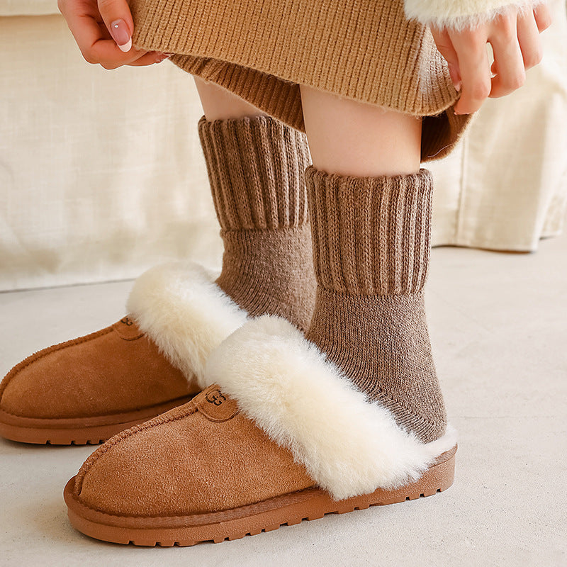 Tube Winter Thickened Maillard Terry Velvt Plush Snow Socks - The Peppermint Room