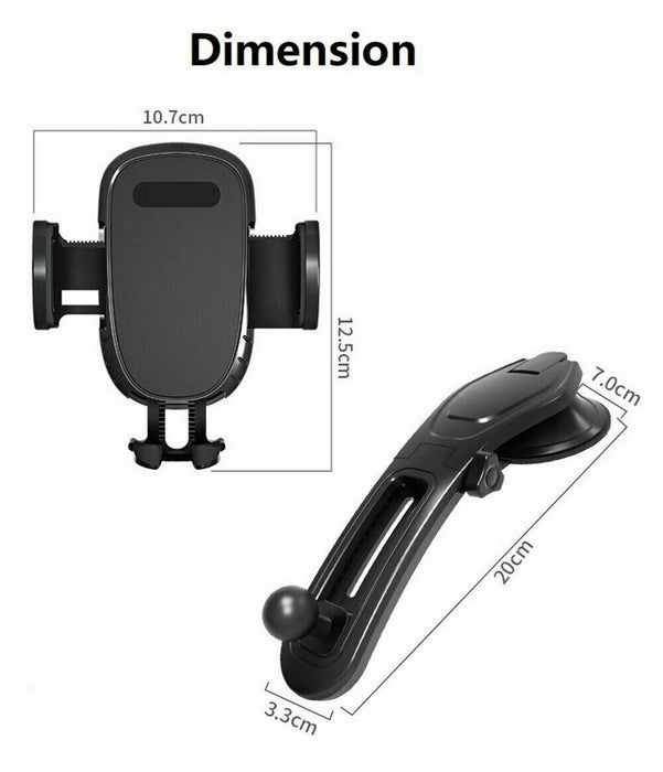 360 Rotatable Phone Mount Holder Car Dashboard Gravity Adjustable GPS Stand Rotating Car Phone Holder Universal Dashboard Mount Car Holder - The Peppermint Room