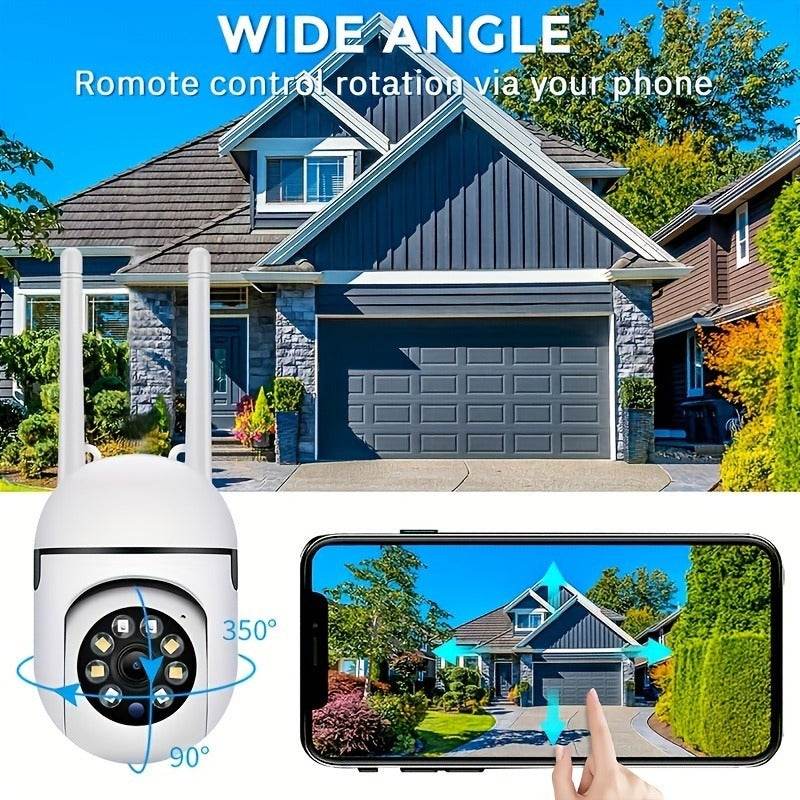 White Little Bee Camera wireless security camera with 350-degree rotation and phone remote control