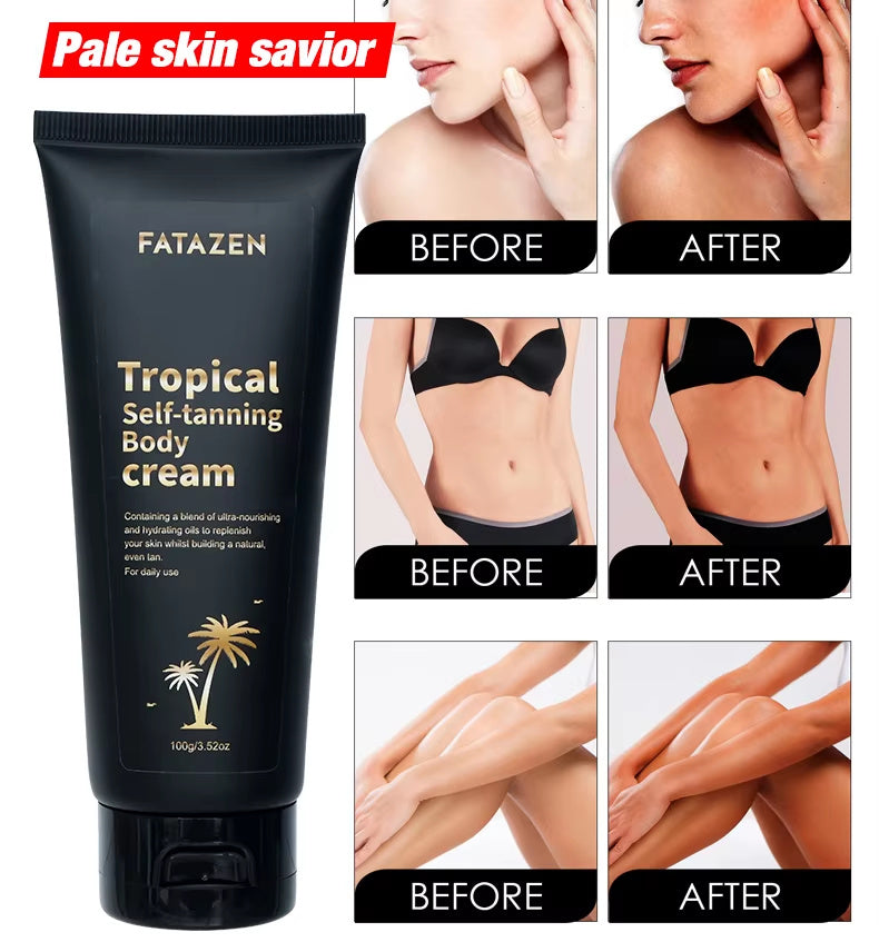 3Hrs Instant Dark Tanning Lotion Butter Body Care Sunscreen Suntan Oil Skincare OEM Self Tanner Sunless Tanning Cream For Body - The Peppermint Room