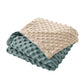 Super soft double-layer baby blanket with dotted backing, breathable plush fabric, 75x100cm size for newborns and toddlers