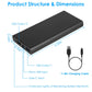 1Pc 20000mAh Power Bank Portable External Battery Pack Phone Charger With Dual USB Output Type C Micro USB Input - The Peppermint Room