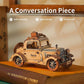Robotime Rolife vintage car 3D wooden puzzle toy for kids self-assembly retro design model