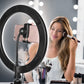 10in LED Selfie Ring Light Dimmable 120 LEDs Makeup Ring Lights With Adjustable Tripod Stand Cell Phone Holder USB Powered For YouTube Video Live Stream Makeup Photography - The Peppermint Room