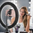 10in LED Selfie Ring Light Dimmable 120 LEDs Makeup Ring Lights With Adjustable Tripod Stand Cell Phone Holder USB Powered For YouTube Video Live Stream Makeup Photography - The Peppermint Room