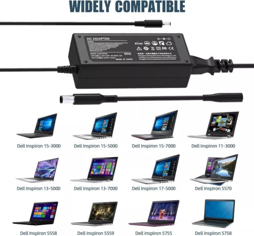 GENUINE LAPTOP CHARGER 19.5V-3.34A, 65W  WITH POWER LEAD 7348 3000 3138 NEW - The Peppermint Room