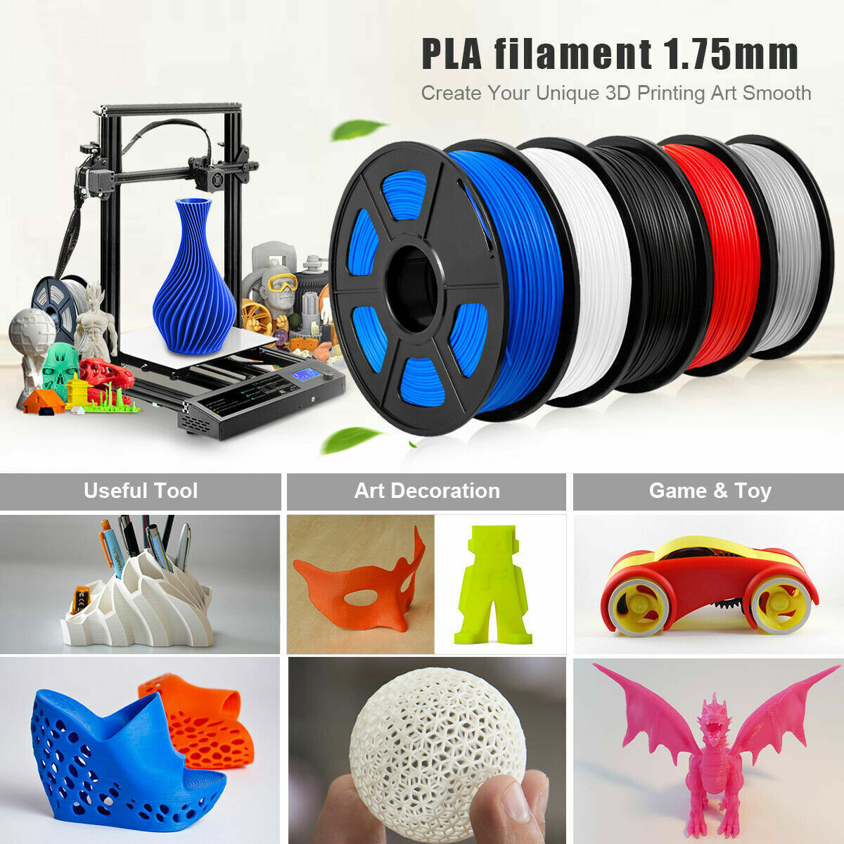 3D Printer Consumables PLA Plus 1.75mm 1KGRoll High Temperature Roll Printing Color - The Peppermint Room