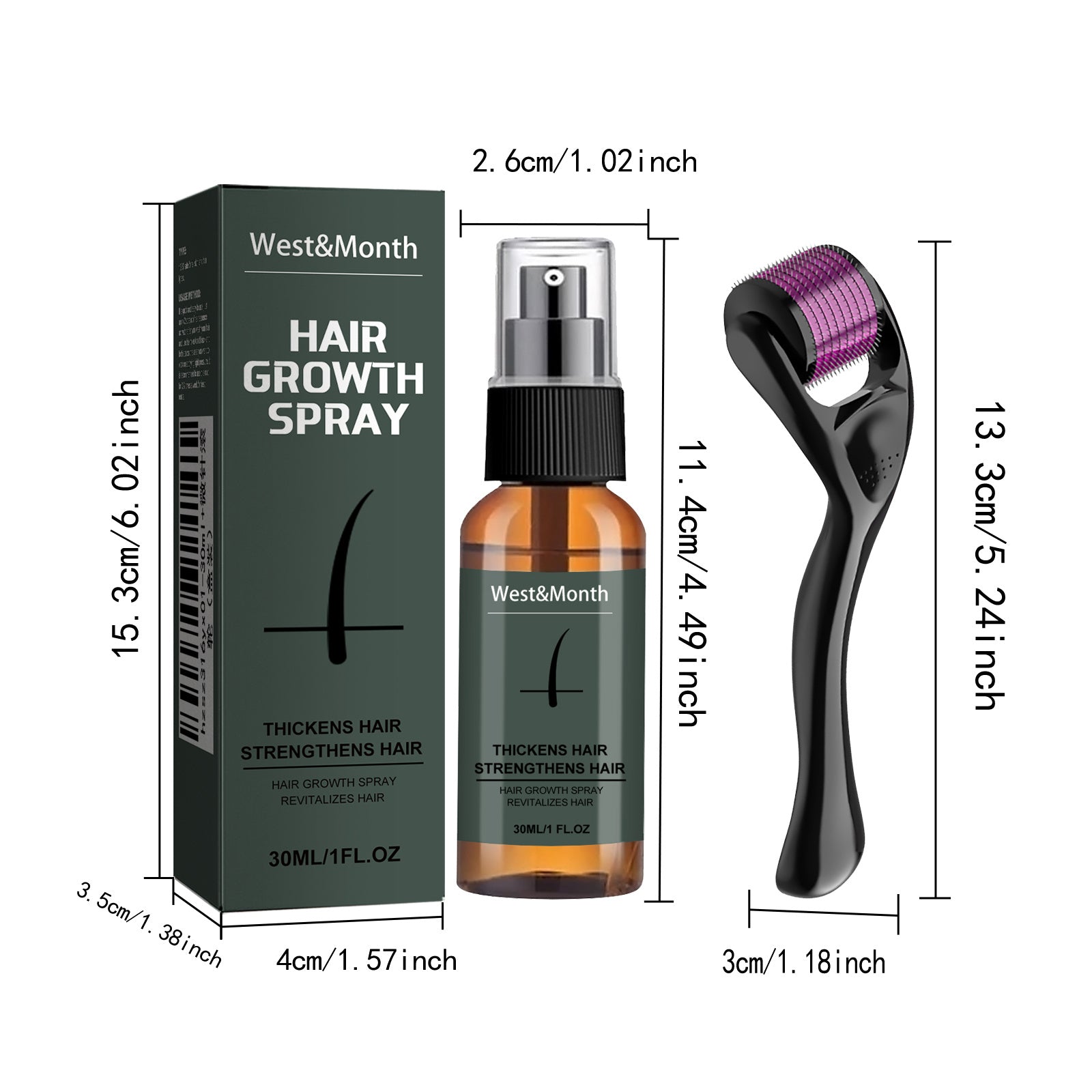 Moustache Spray Set Moisturizing Spray Facial Hair Treatment Boosting Beard Growth Thickening Liquid - The Peppermint Room
