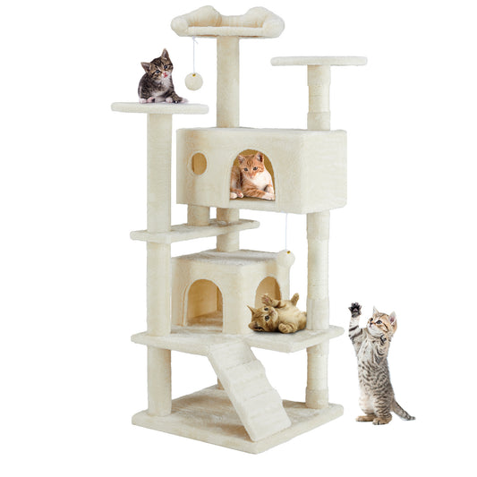 Multi Functional Cat Treehouse Cat Climbing Frame - The Peppermint Room