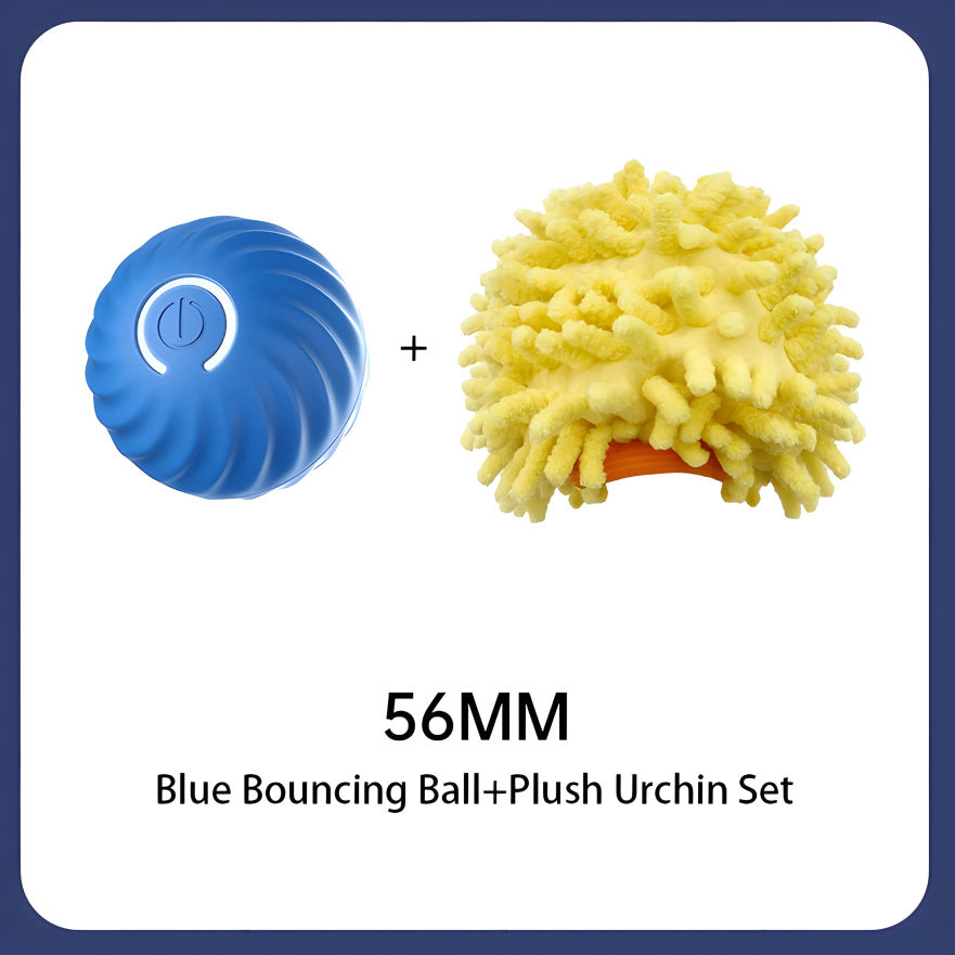Interactive Bouncing Ball For Dogs,Automatic Smart Toy, Self-moving Rotating Stimulating Pet Entertainment, Noise-Reducing Urchin Cover,USB Rechargeable Dog Toy, Dog Electric Interactive Toy - The Peppermint Room