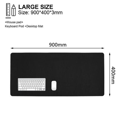 Black 90x40cm Extra Large Anti Slip Gaming Mouse Mat PC Laptop Keyboard Desk Pad - The Peppermint Room