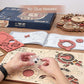 Robotime ROKR Time Art 3D wooden zodiac wall clock puzzle assembly kit with detailed parts and instructions