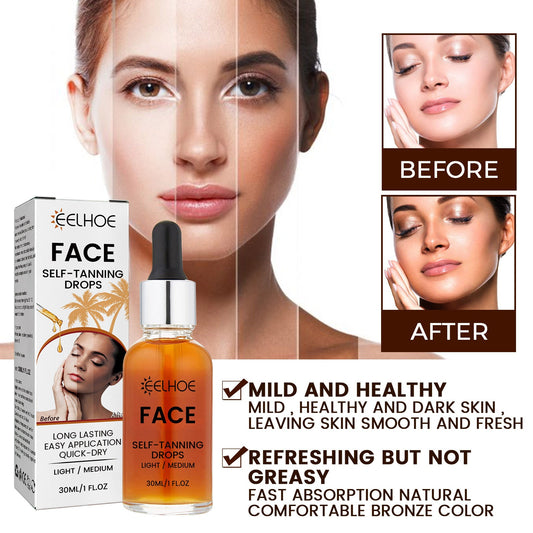 EELHOE Facial Tanning Essence For Achieving A Natural And Stylish Wheat Color Or Bronzed Skin Tone, Providing Hydration And Enhancing - The Peppermint Room